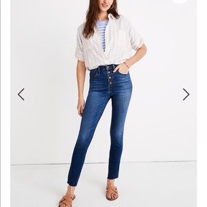 Madewell 10" High-Rise Skinny Crop : Button 25P